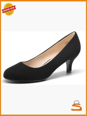 Women's Comfort Low Heel Pump Shoes 2.5 Inch Heel Slip On